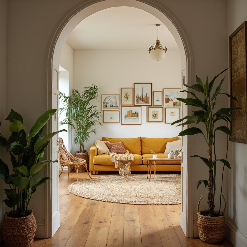 Salon w stylu boho – kreatywne pomysły na aranżację