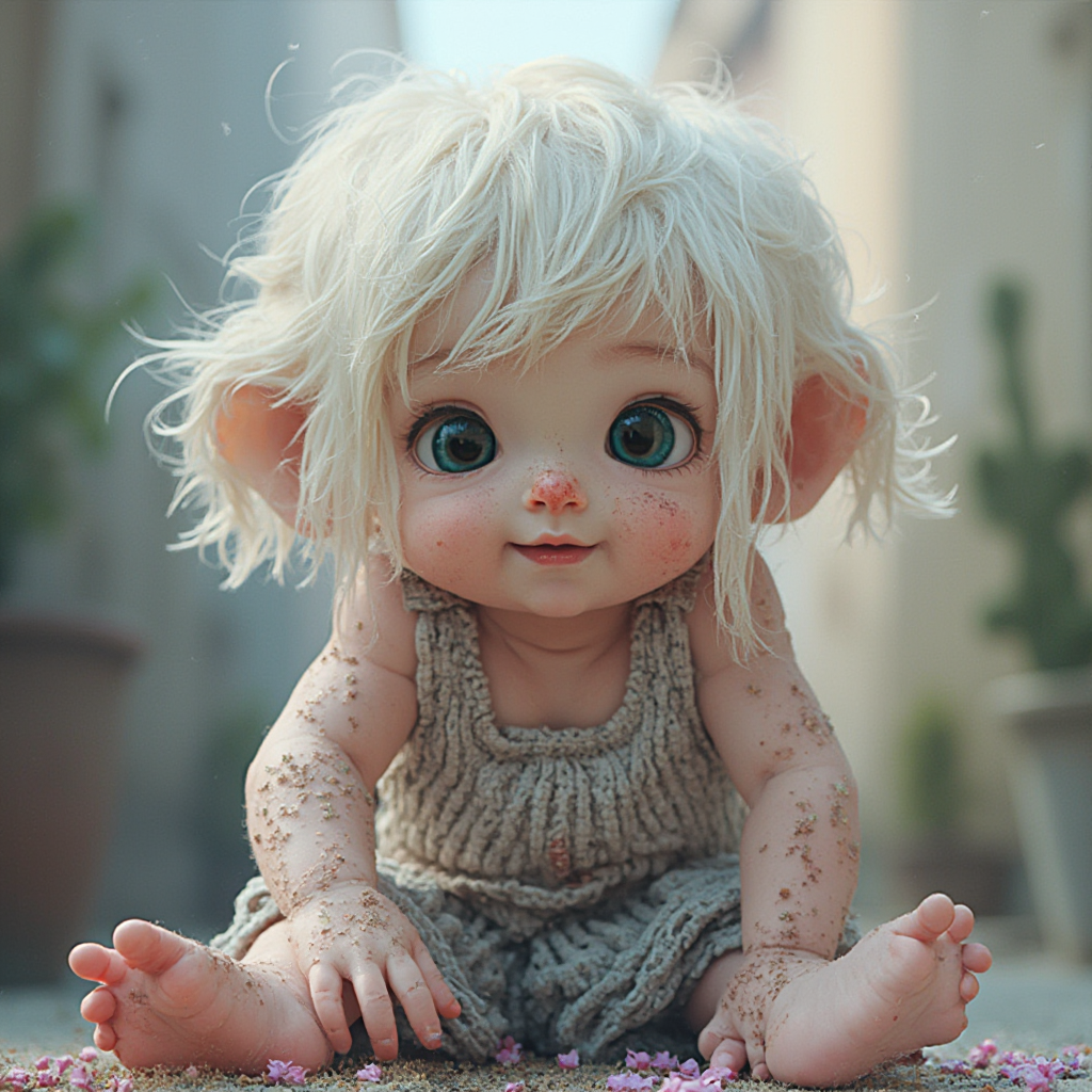 Łazienka z betonową wanną, drewnianą podłogą i ceramiczny umywalką o asymetrycznym kształcie. W tle ściana z dużych, nierównych płytek w odcieniu< piasku. Kadr szeroki, lekko rozmyte tło.